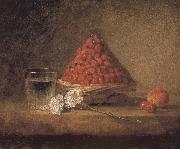 With wild strawberry basket Jean Baptiste Simeon Chardin